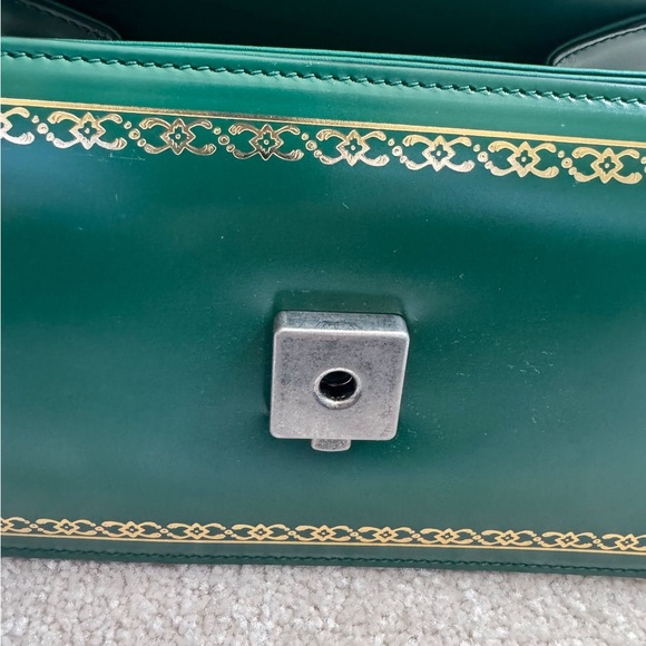 Frame Print Leather Mini Top Handle Bag - Picture 8 of 8